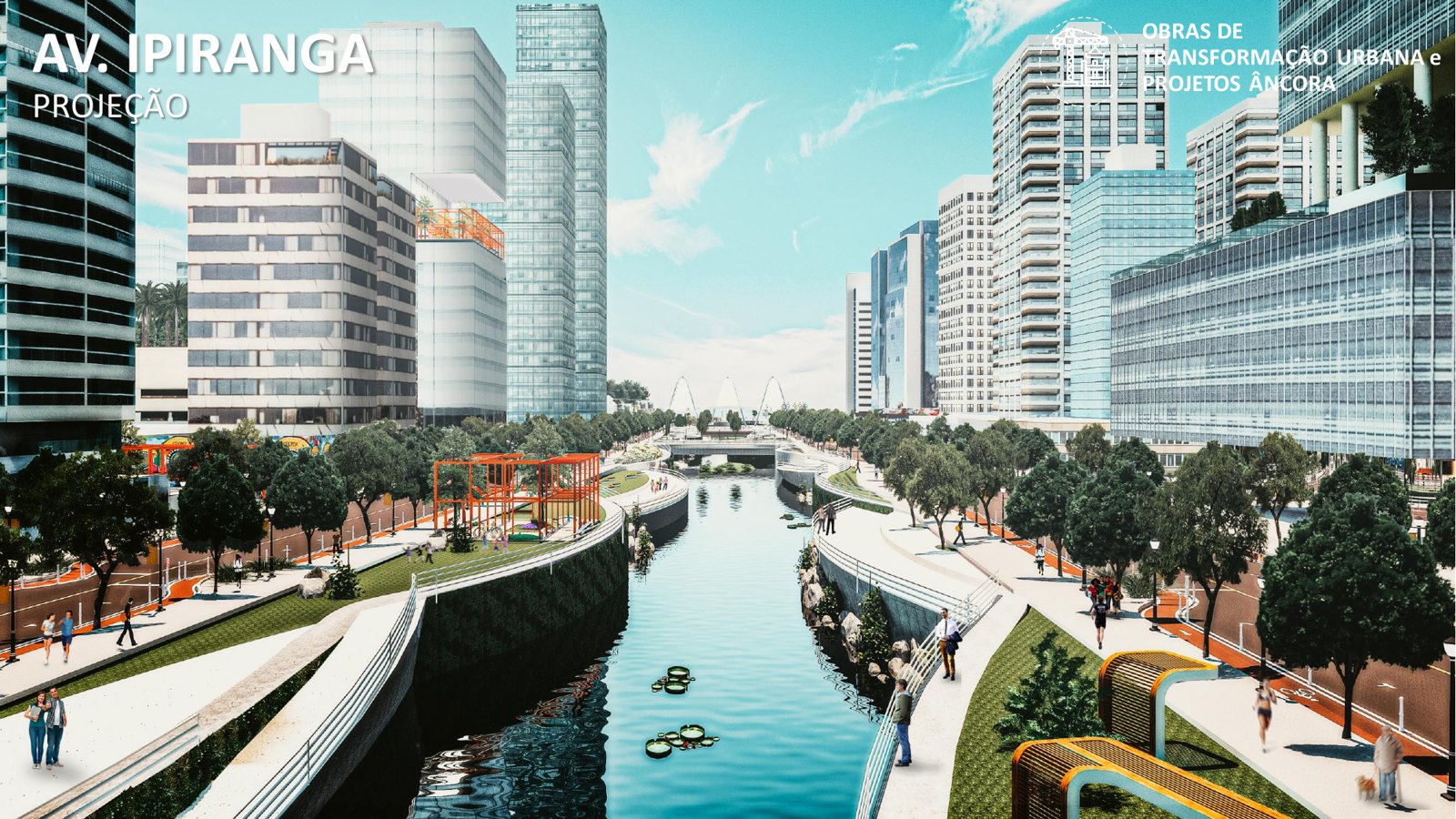Projeção oficial da revitalização da Avenida Ipiranga e do Arroio Dilúvio